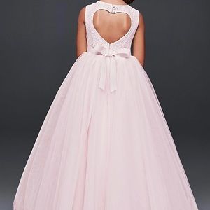 Ball Gown Flower Girl Dress with Heart Cutout